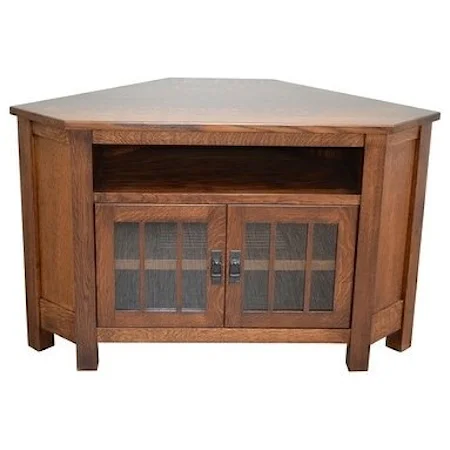 Medallion 62" Corner TV Unit with Adjustable Shelf